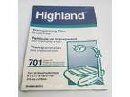 Highland Transparency Film for Laser Printers 701 Clear