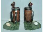 New - Pair of Golf Clubs Bookends