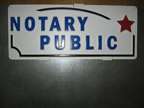NOTARY PUBLIC Service Sign 3D Embossed Plastic 7x18 HIgh