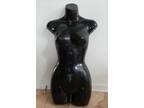 Adult Women's Hard Plastic Torso Hanging Mannequin - Black
