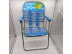 Vintage Child's Aluminum Jelly Tube Folding Lawn Chair -