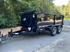 New Hawke Brand Dump Trailer 5 Ton Model 6ft X 12ft with 36" Sides!