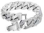 10.00 Ct Round Cut Simulated Diamonds Cuban Link Bracelet