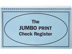 Large Print Check Register - Opportunity!