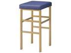 OSP Home Furnishings Backless Stool with Gold Frame 30-Inch