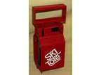 Ski Tote Red Plastic Used as is Made in USA Skiing Skis Easy