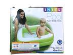Intex Square Baby Pool Inflatable Green Box Pool w/ Soft