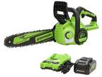 Greenworks 24V 12 inch Bar Cordless Chainsaw with 4Ah