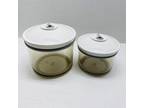 Food Saver Snail Vacuum Seal Canister Set of 2 Smoked Tinted