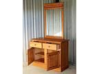 Light Oak Dresser With 2 Drawers & 2 Doors Plus Sculpted Oak