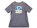 Huk Performance Short Sleeve Tee Shirt Mens XL Heather Blue