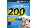 MARIGOLD 200-Pack Thermal Laminating Pouches - 3 mil Letter