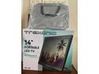 Trexonic 14” Portable LED TV with Carrying Case In Grey