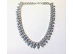 Silver and Blue Chainmaille Necklace