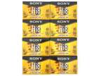 Pack of 8 New SONY Digital 8 Hi8, Blank Video Cassette Tapes