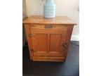 Oak Ice chest end table