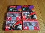 6 Audio Cassette Blank Tapes 4 Maxell 2 RCA 90 min Normal