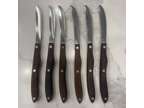 Cutco 1059 Serrated Steak Knives Dark Brown Handle Knives