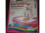 Unicorn projection paiting, lights, music, projection screen and wipeable pad