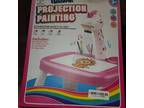 Unicorn projection paiting, lights, music, projection screen and wipeable pad