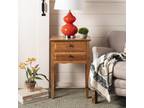 Home Collection Lori Red Maple Wood 2-Drawer End Table