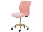 Plush Velvet Office Chair - Pearl Blush - Opportunity!