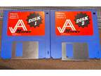 Vintage 1985 am News Disk 1 and Disk 2 - for Commodore Amiga