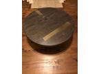 Uttermost Wooden Coffee Table Round Distress Gold. - Opportunity!