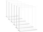 Acrylic Sign Holder 8.5x11 Inch 6 Pack Vertical T Shape