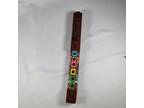 Carved Painted Wood Flute Vintage Peruvian 12 inches long