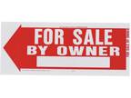Hy-Ko RS-802 English for Sale By Owner Plastic Sign 10 H x