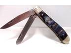 Vintage Smith & Wesson Abalone Cuttin Horse Trapper Double