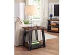 Accent Table Living Room Furniture Sturdy Hand-Rubbed Steel