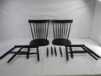 Sauder New Grange Spindled Back Chairs, Set of 2, Black