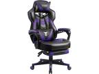 Purple Gaming Chair Reclining Computer Chair with Footrest