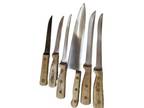 Chicago Cutlery/Old Hickory Knives Set of 6 Wooden Handles