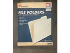 100 Pack Skilcraft 1/3 Cut Letter Size File Folders Manila -