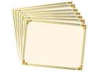 Chinco 50 Sheets Certificate Paper Gold Foil Metallic Border