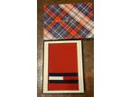 Tommy Hilfiger Red Cloth Covered Journal + Bookmark NIB