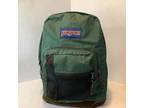 Vintage Jansport Leather Bottom Backpack Green - Opportunity!