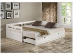 Melody Twin to King Extendable Day Bed with Storage, White