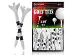Reduces Friction & Side Spin Plastic Golf Tees - Pack of