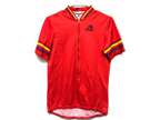 Aussie Mens Red Pullover 3/4 Zip Cycling Jersey - Size S