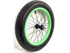 18 x 3 in Fat Bike Front Wheel Green with 3" Tire Sand Snow