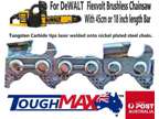 Tungsten Carbide Chain 4 DeWALT Flexvolt Chainsaw with 45cm