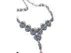 Silver Romanov Byzantine Chainmaille Necklace with Pink Crystals