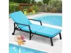 Lounge Chair for Outside, Adjustable 5 Position Rattan