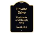 Sign Mission Designer Series Sign - Private Drive Residents