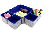 Welaxy Storage bins Set Office Drawer Organizers for School