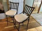 bar stools set of 2 brown
